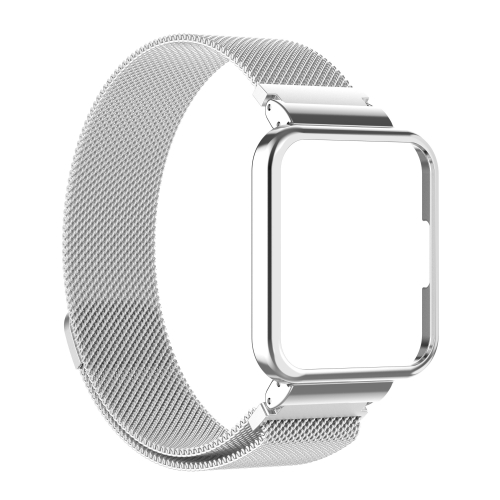 

For Xiaomi Redmi Watch 2 2 in 1 Milano Metal Strap with Watch Frame(Silver)