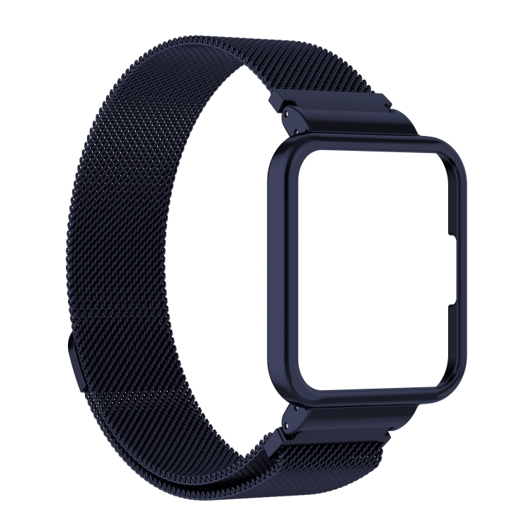 

For Xiaomi Redmi Watch 2 2 in 1 Milano Metal Strap with Watch Frame(Blue)