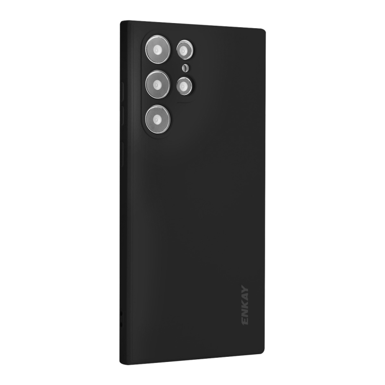 

For Samsung Galaxy S22 Ultra 5G ENKAY Liquid Silicone Soft Shockproof Phone Case(Black)