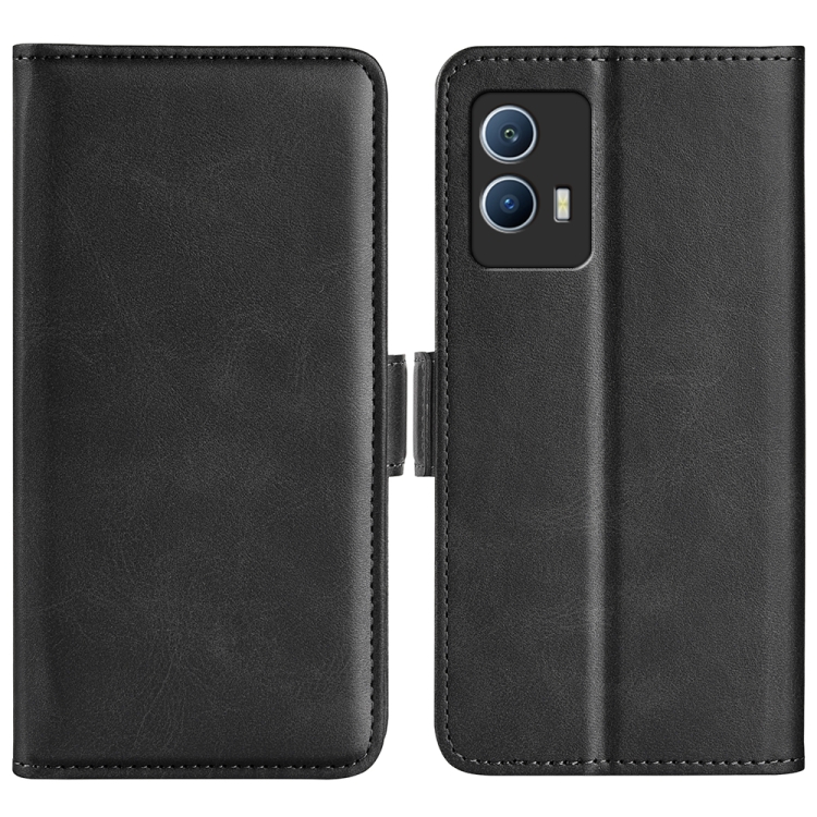 

For vivo IQOO U5 5G Dual-side Magnetic Buckle Flip Leather Phone Case(Black)