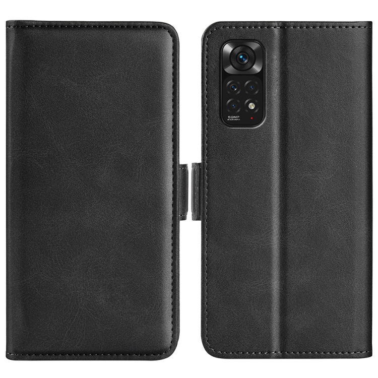 

For Xiaomi Redmi Note 11 4G / Note 11S Dual-side Magnetic Buckle Leather Phone Case(Black)