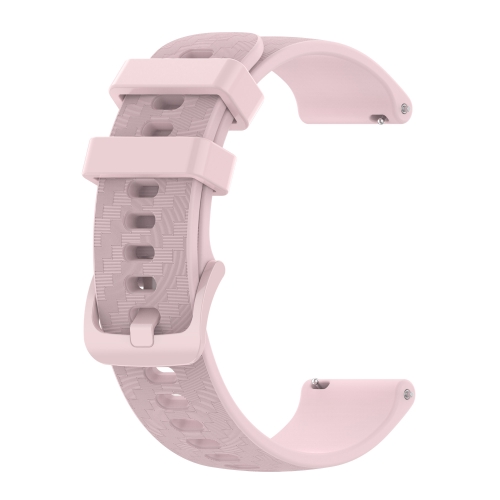 

For Samsung Gear S2 Classic 20mm Carbon Fiber Striped Silicone Strap(Pink)