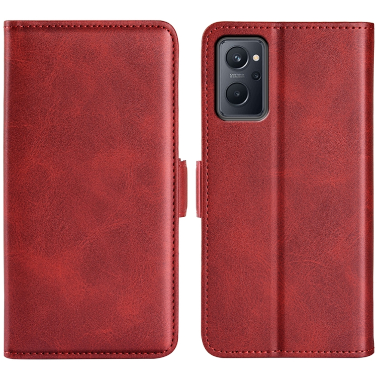 

For OPPO Realme 9i Dual-side Magnetic Buckle Leather Phone Case(Red)