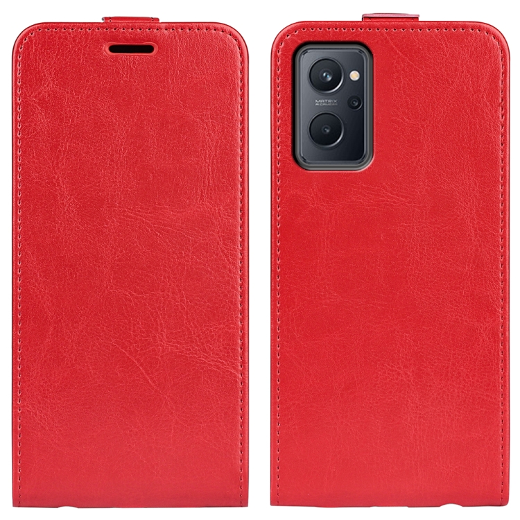 

For OPPO Realme 9i R64 Texture Vertical Flip Leather Phone Case(Red)