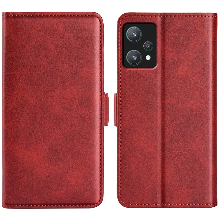 

For OPPO Realme 9 Pro Dual-side Magnetic Buckle Leather Phone Case(Red)