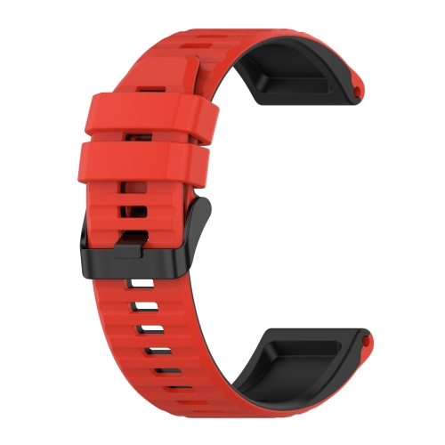 For Garmin Approach S60 22mm Silicone Mixing Color Watch Band Red