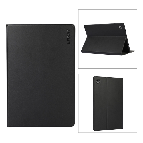 

For Samsung Galaxy Tab A8 10.5 2021 X200/X205 ENKAY Leather Stand Smart Tablet Case(Black)