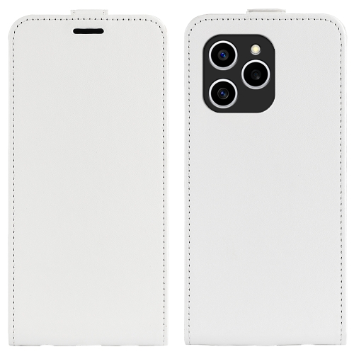 

For Honor 60 SE 5G R64 Texture Single Vertical Flip Leather Phone Case(White)
