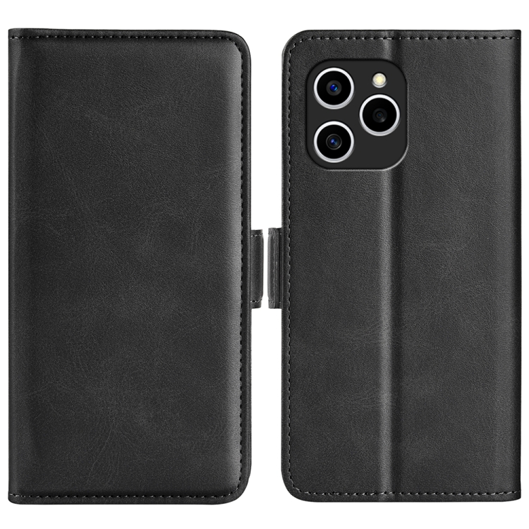 

For Honor 60 SE 5G Dual-side Magnetic Buckle Leather Phone Case(Black)