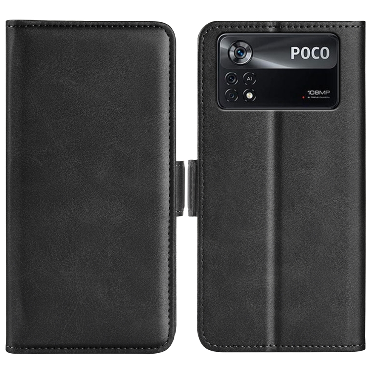 

For Xiaomi Poco X4 Pro 5G Dual-side Magnetic Buckle Leather Phone Case(Black)