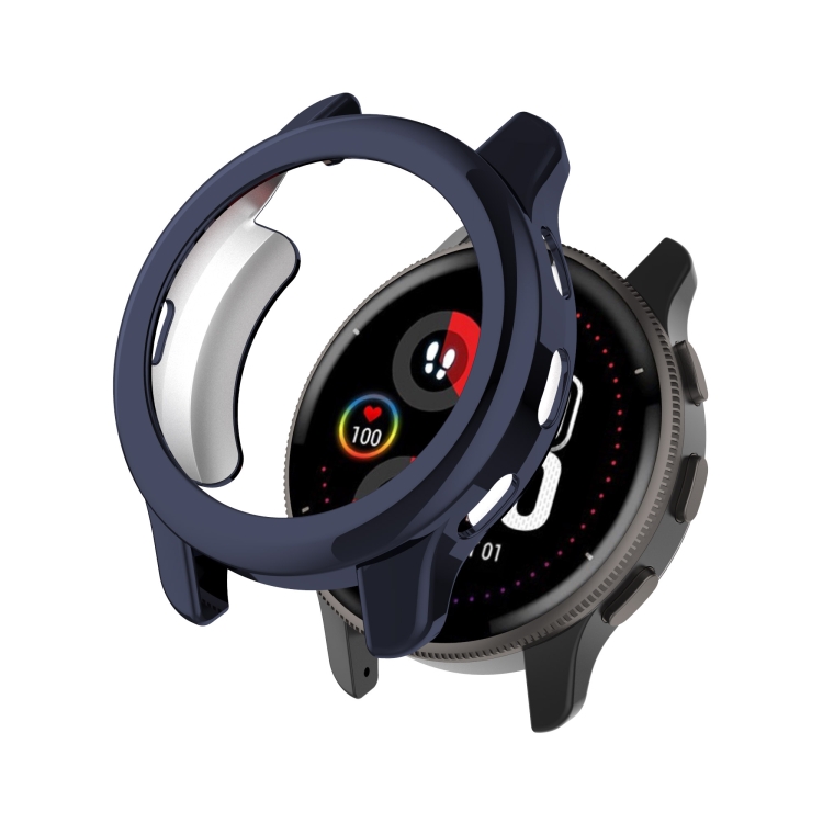 

For Garmin Venu 2 Plus Shock-Proof Semi-Surrounded TPU Plating Watch Case(Blue)