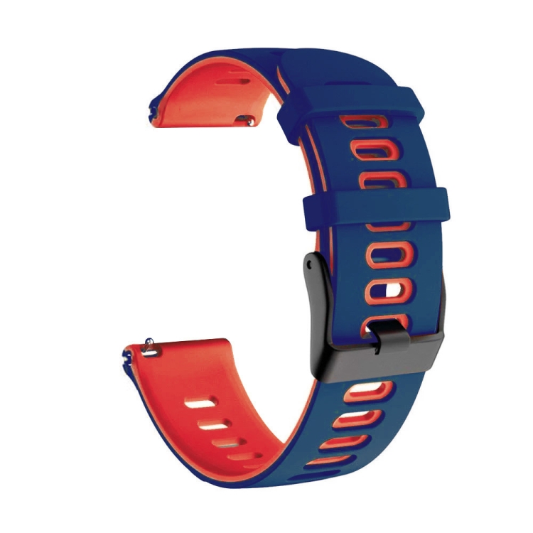 

For Garmin Move 3 20mm Mixed-color Silicone Watch Band(Dark Blue+Red)