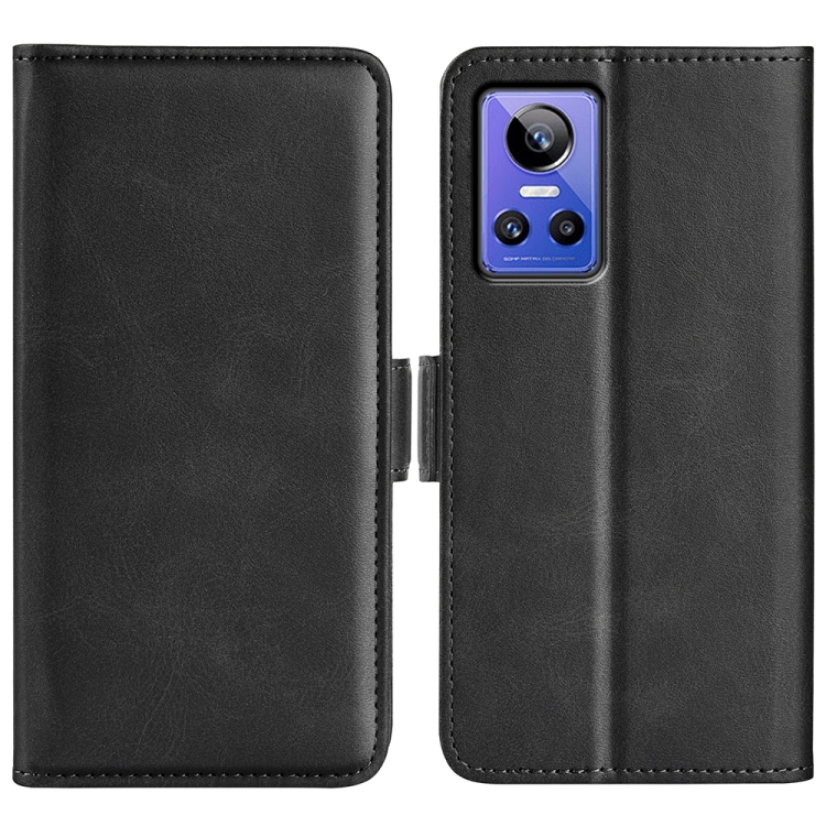 

For OPPO Realme GT Neo 3 Dual-side Magnetic Buckle Leather Phone Case(Black)