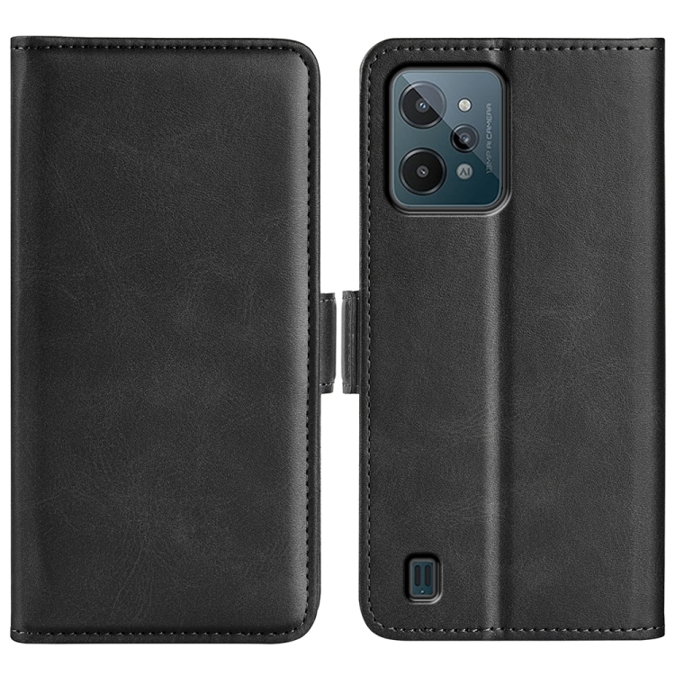 

For OPPO Realme C31 4G Dual-side Magnetic Buckle Leather Phone Case(Black)