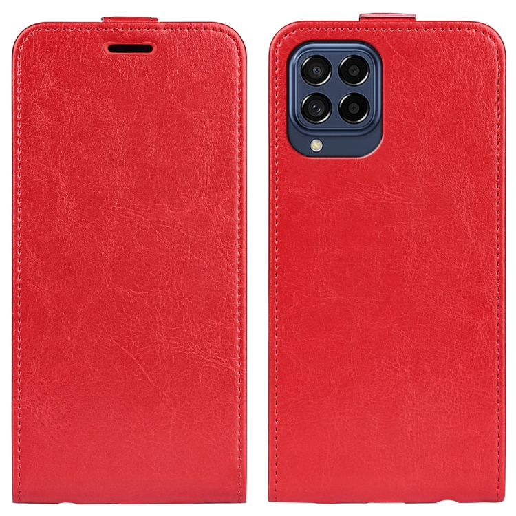 

For Samsung Galaxy M53 R64 Texture Vertical Flip Leather Phone Case(Red)