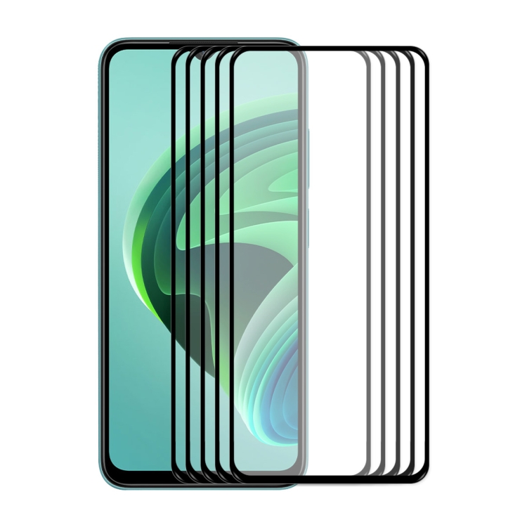 

5 PCS For Xiaomi Redmi Note 11E ENKAY Full Glue 0.26mm 9H 2.5D Tempered Glass Full Film