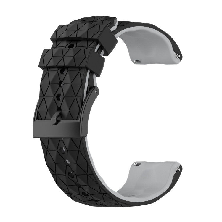

For Suunto 7 24mm Mixed-Color Silicone Watch Band(Black+Grey)