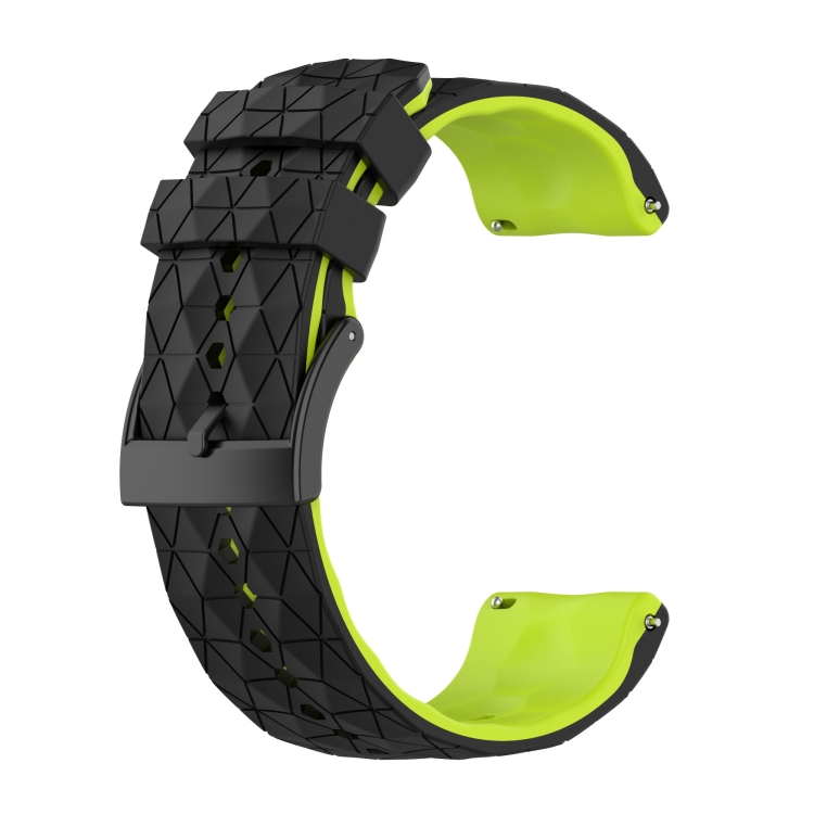 

For Suunto 9 Baro 24mm Mixed-Color Silicone Watch Band(Black+Green)