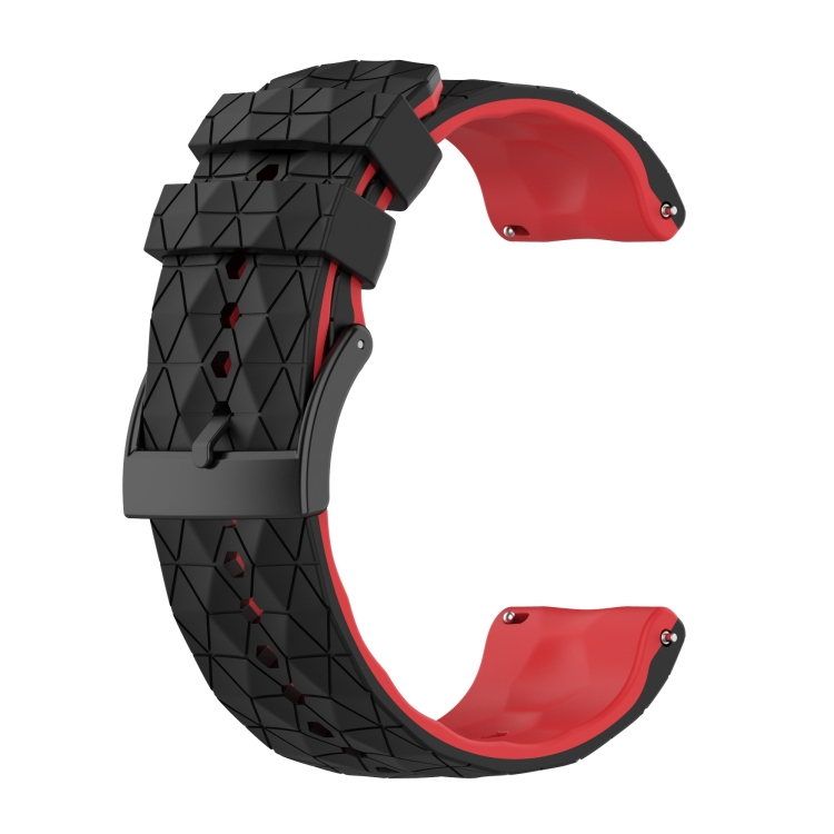 

For Suunto Spartan Sport 24mm Mixed-Color Silicone Watch Band(Black+Red)