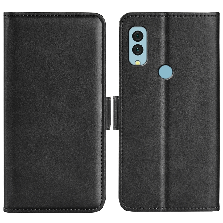 

For Kyocera Android One S9 Dual-side Magnetic Buckle Leather Phone Case(Black)