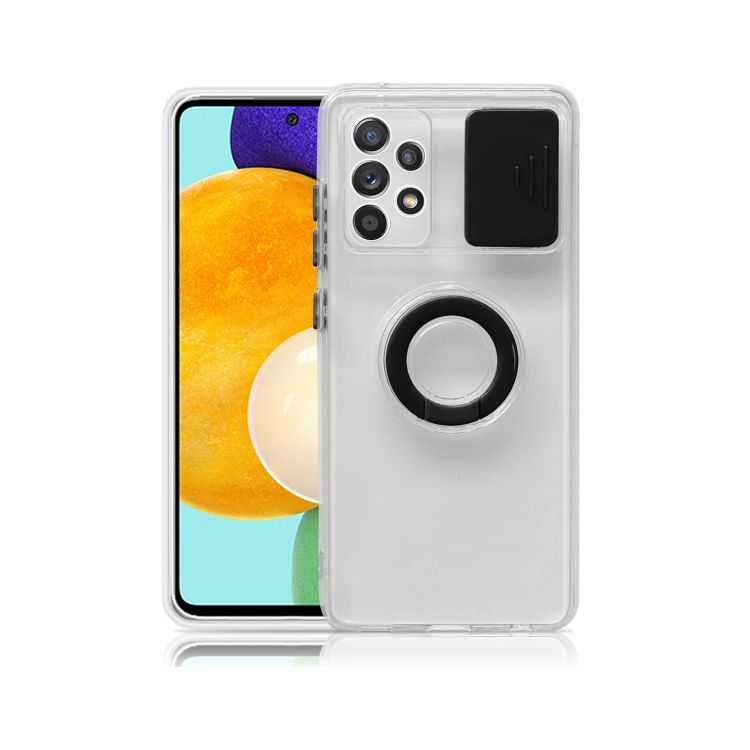 

For Samsung Galaxy A53 Sliding Camshield TPU Phone Case with Ring Holder(Black)