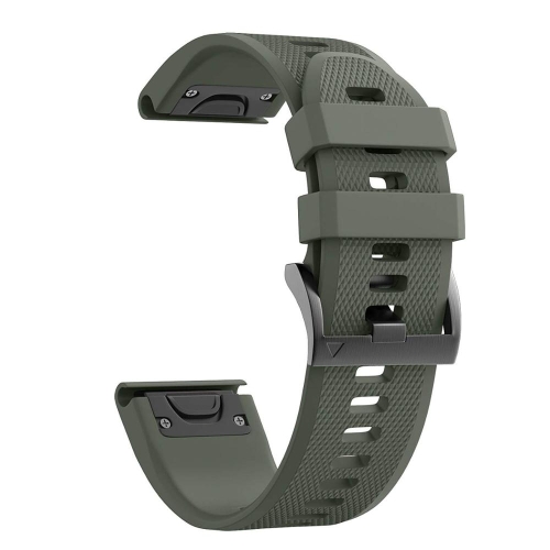 

For Garmin Fenix 7s 20mm Silicone Watch Band(Amygreen)