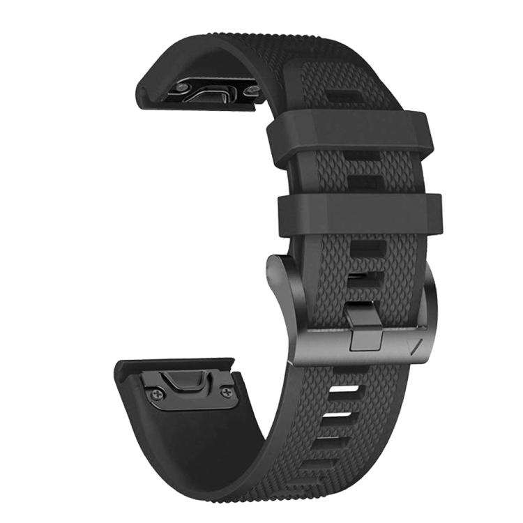 

For Garmin Fenix 6S 20mm Silicone Watch Band(Black)