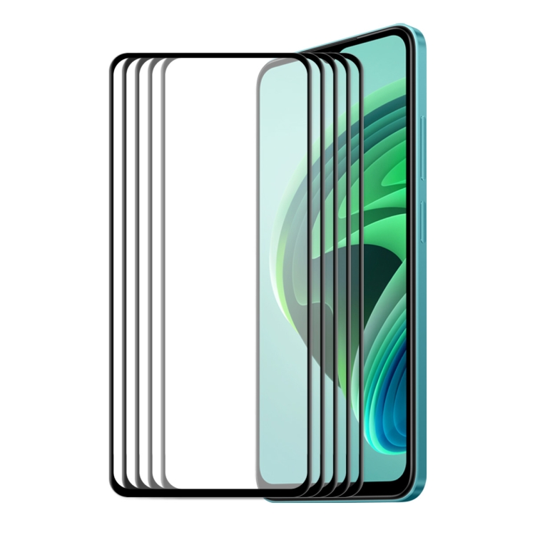 

5 PCS For Xiaomi Redmi Note 11E ENKAY 6D Full Glue Tempered Glass Full Film