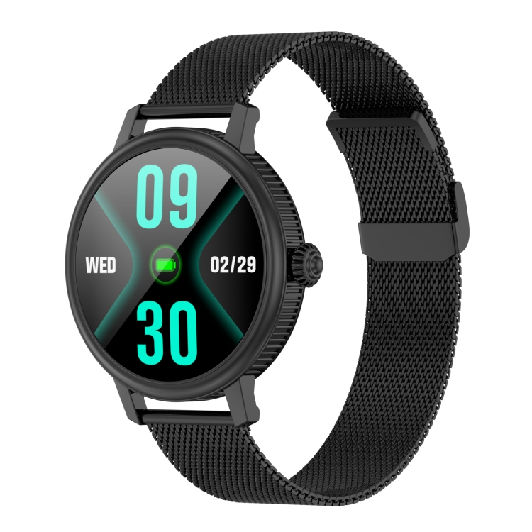 

CF90 1.19 inch Steel Watchband Color Screen Smart Watch(Black)