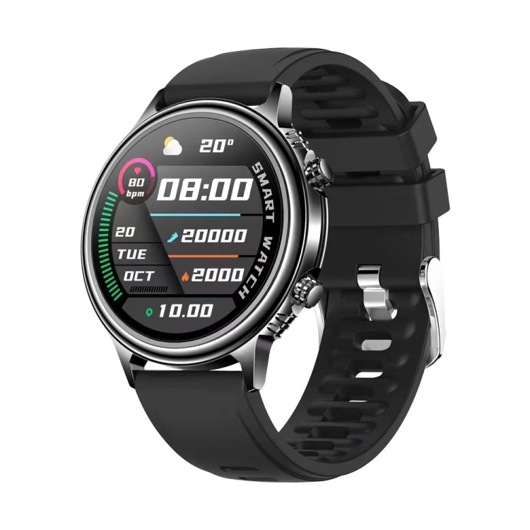

CF85 1.32 inch Silicone Watchband Color Screen Smart Watch(Black)