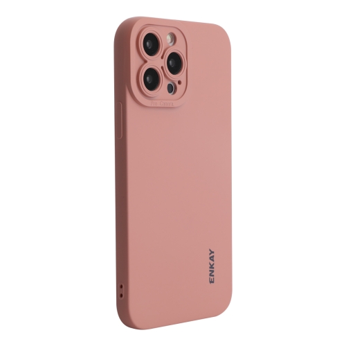 

For iPhone 13 Pro ENKAY Liquid Silicone Phone Case (Pink)