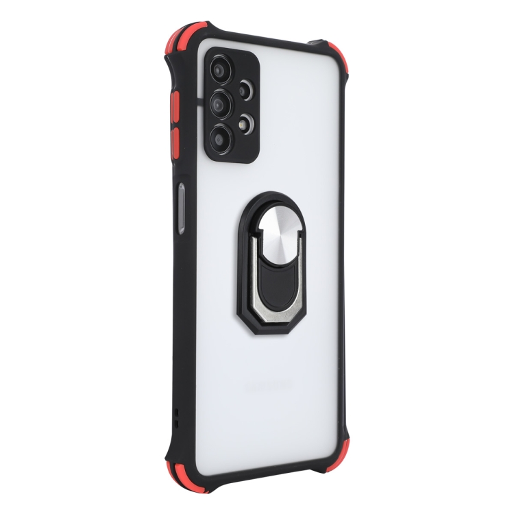 

For Samsung Galaxy A32 5G / M32 5G ENKAY TPU + Frosted PC Phone Case with Holder(Black)