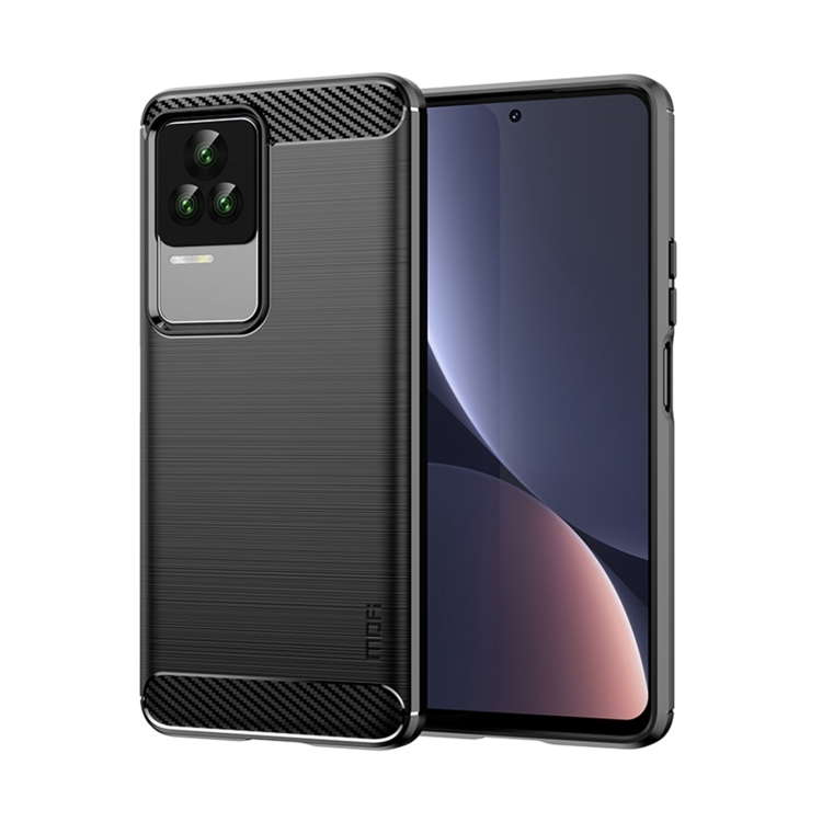 

For Xiaomi Redmi K50 / K50 Pro MOFI Gentleness Brushed Carbon Fiber Soft TPU Case(Black)