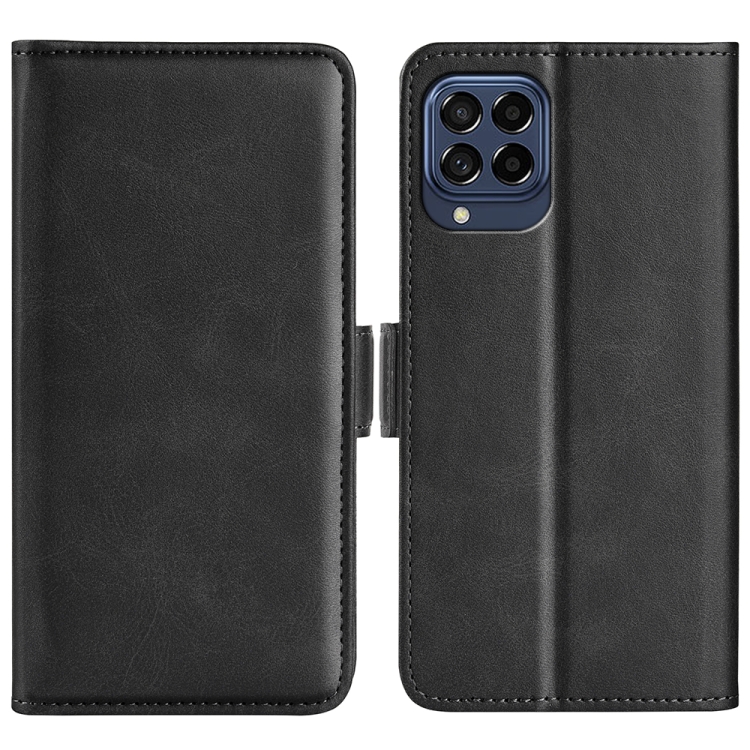 

For Samsung Galaxy M33 5G Dual-side Magnetic Buckle Flip Leather Phone Case(Black)