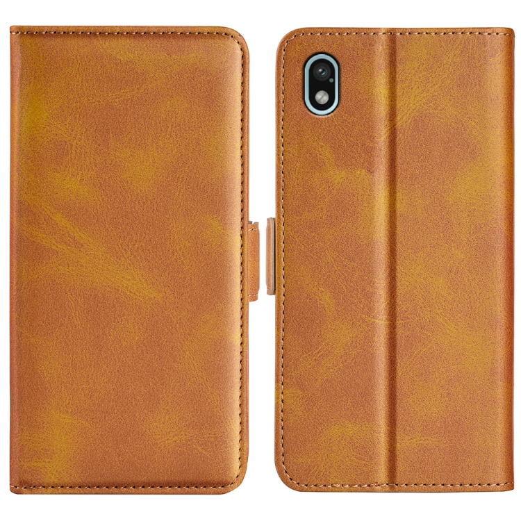 

For Sony Xperia Ace III Dual-side Magnetic Buckle Leather Phone Case(Yellow)