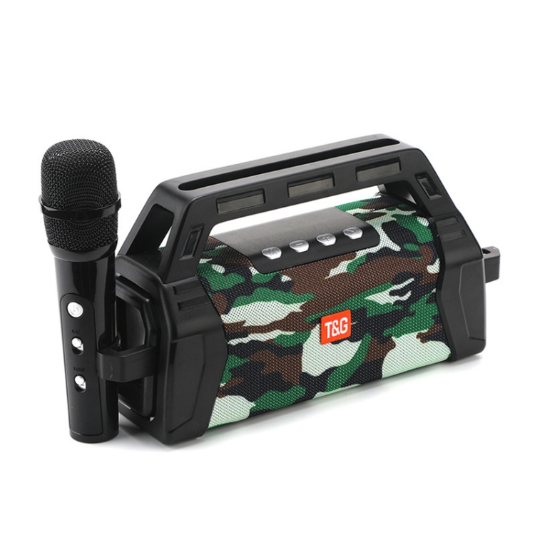 

T&G TG538 Portable Karaoke Wireless Bluetooth Speaker with Microphone(Camouflage)