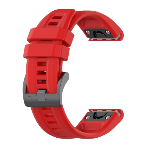 For Garmin Fenix 6 22mm Silicone Solid Color Watch Band(Red), 6922353822298  - buy with discount
