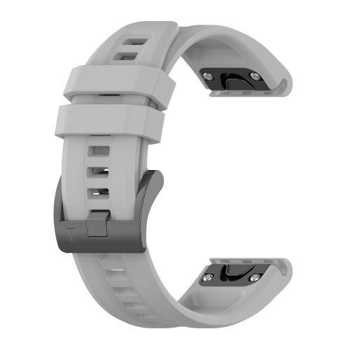 

For Garmin Fenix 5S Plus 20mm Silicone Solid Color Watch Band(Grey)
