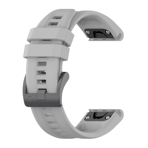 

For Garmin Fenix 5X 26mm Silicone Sport Pure Color Watch Band(Grey)