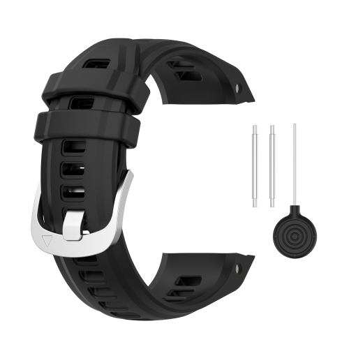 

For Garmin instinct 2S 20mm Silicone Solid Color Watch Band(Black)