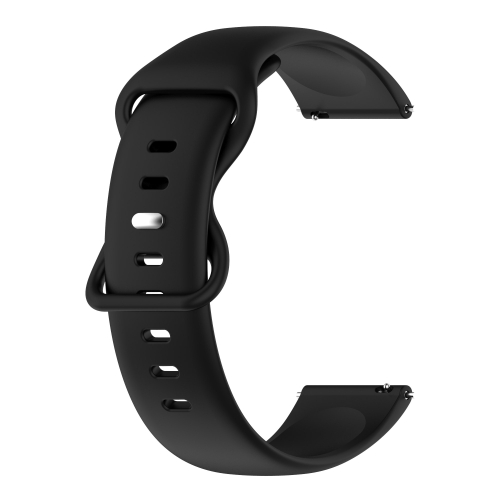 

For Garmin Move Luxe 20mm Solid Color Silicone Watch Band(Black)