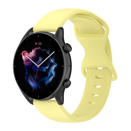 

For Xiaomi Watch S1 22mm Solid Color Silicone Watch Band(Yellow)
