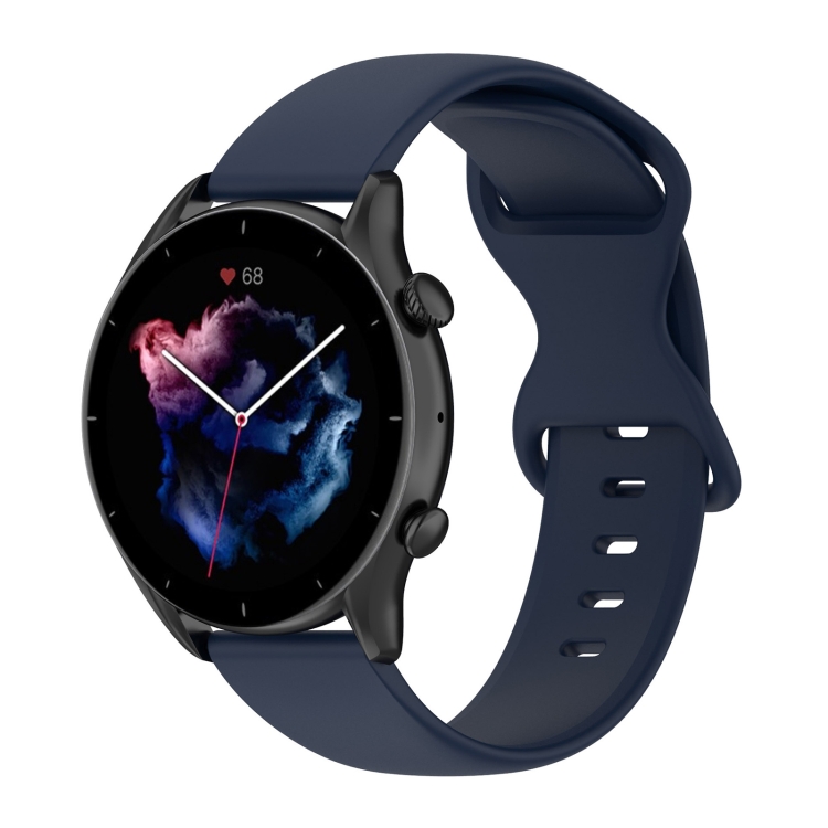 

For Xiaomi Mi Watch Color 2 22mm Solid Color Silicone Watch Band(Navy Blue)