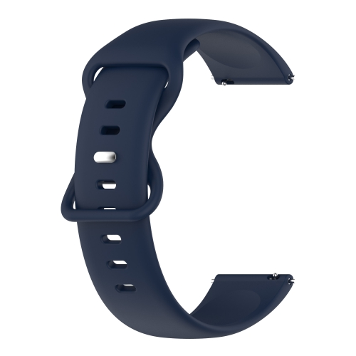 

For Samsung Galaxy Watch4 40mm/44mm 20mm Solid Color Silicone Watch Band(Navy Blue)