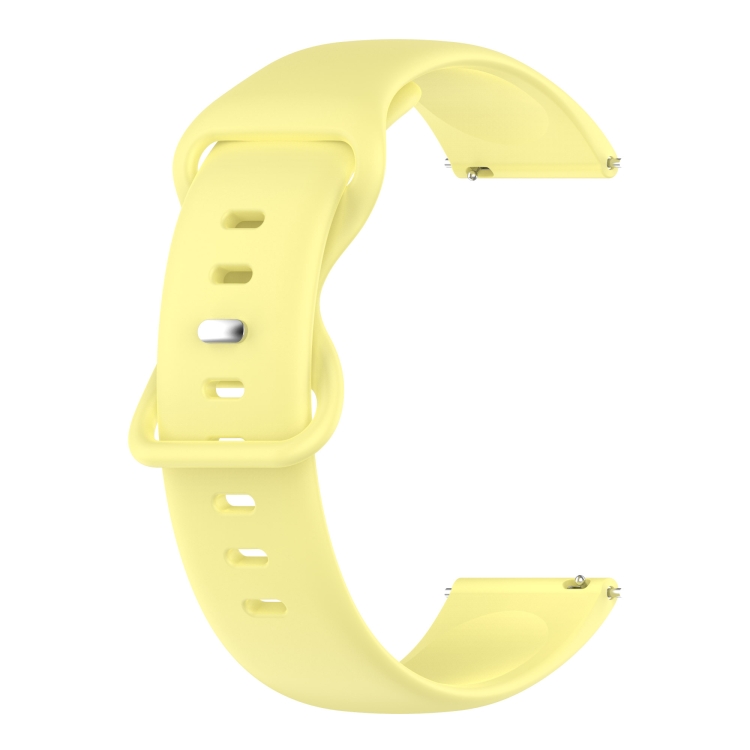

For Samsung Galaxy Gear Sport 20mm Solid Color Silicone Watch Band(Yellow)