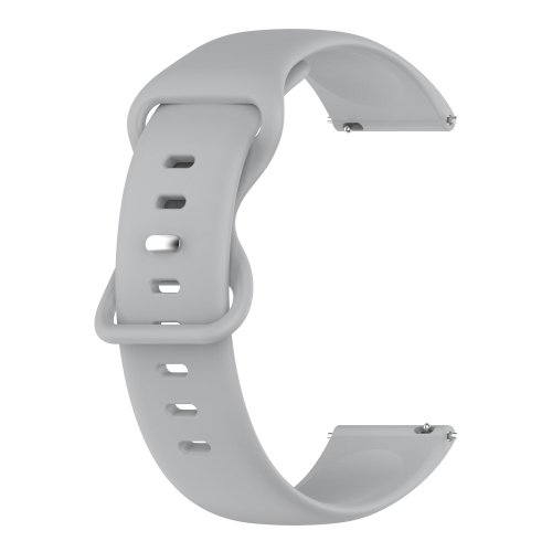 

For Huawei Watch 2 20mm Solid Color Silicone Watch Band(Grey)