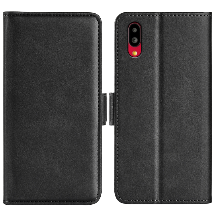 

For Sharp Aquos Simple Sumaho 6 Dual-side Magnetic Buckle Leather Phone Case(Black)