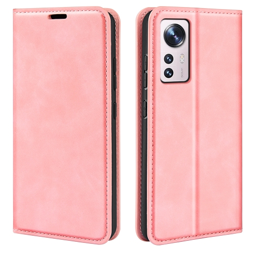 

For Xiaomi 12 Lite Retro-skin Magnetic Suction Leather Phone Case(Pink)