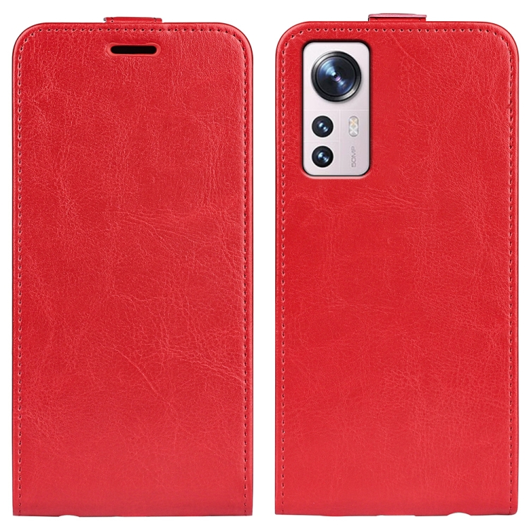 

For Xiaomi 12 Lite R64 Texture Vertical Flip Leather Phone Case(Red)