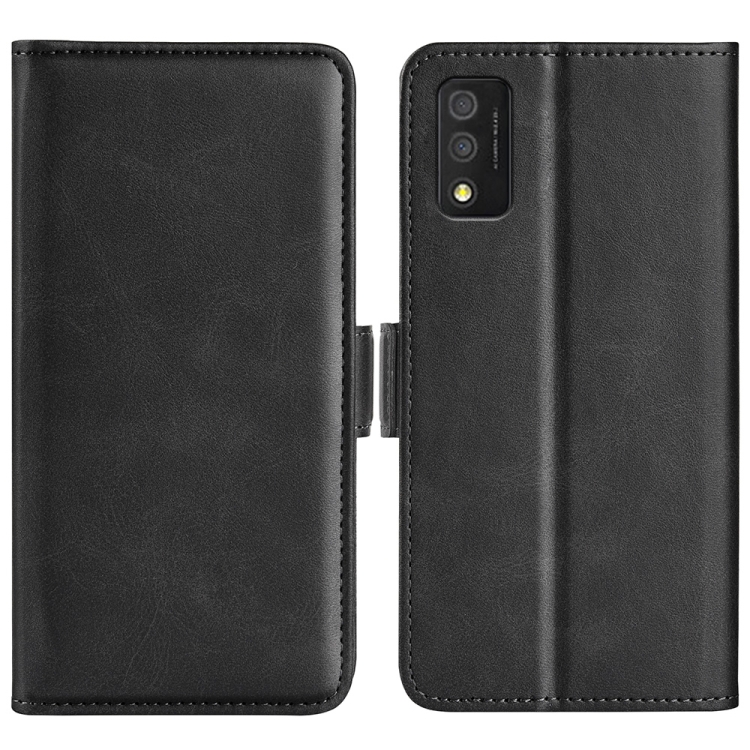 

For TCL 30T Dual-side Magnetic Buckle Leather Phone Case(Black)